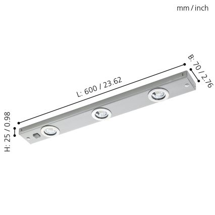 Eglo - LED spotlampe 3xLED/2,3W/230V