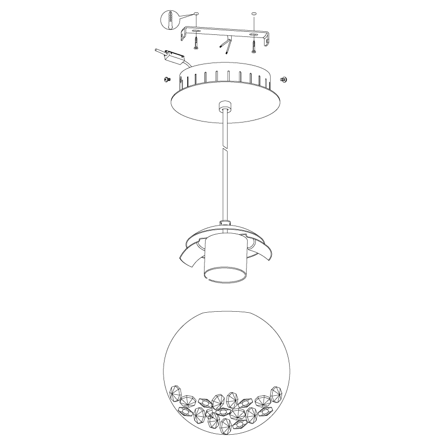 Eglo - LED-pendel LED/5W/230V