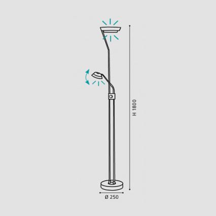 Eglo - ED lampe dæmpbar  LED/17,28W + LED/2,88W