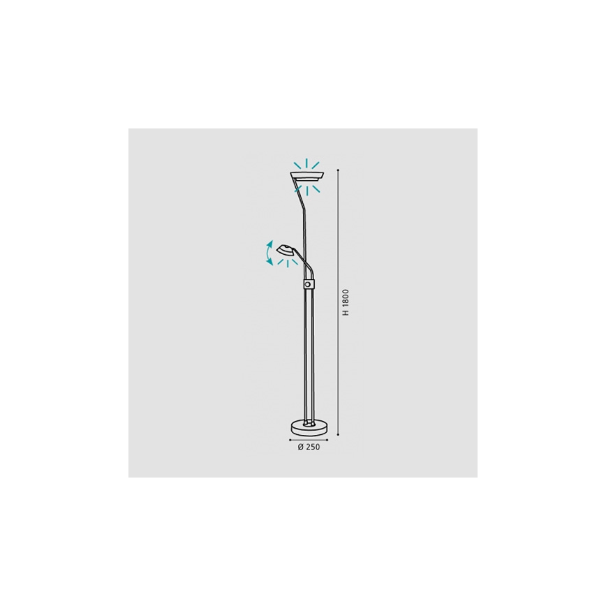 Eglo - ED lampe dæmpbar  LED/17,28W + LED/2,88W