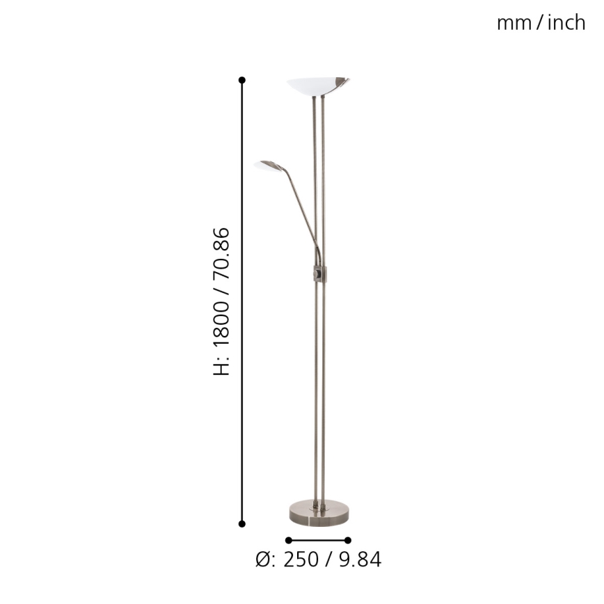 Eglo - LED gulvlampe dæmpbar LED/20W + LED/2,5W bronze