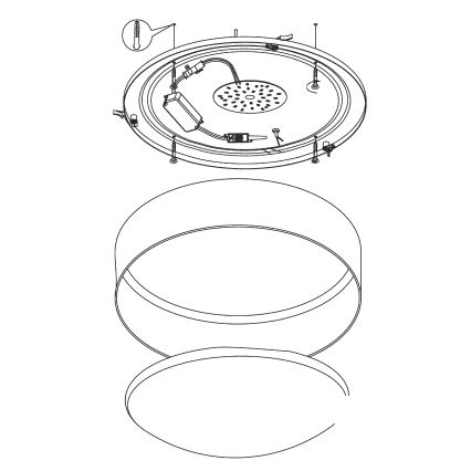 Eglo - LED loftlampe LED/24W/230V