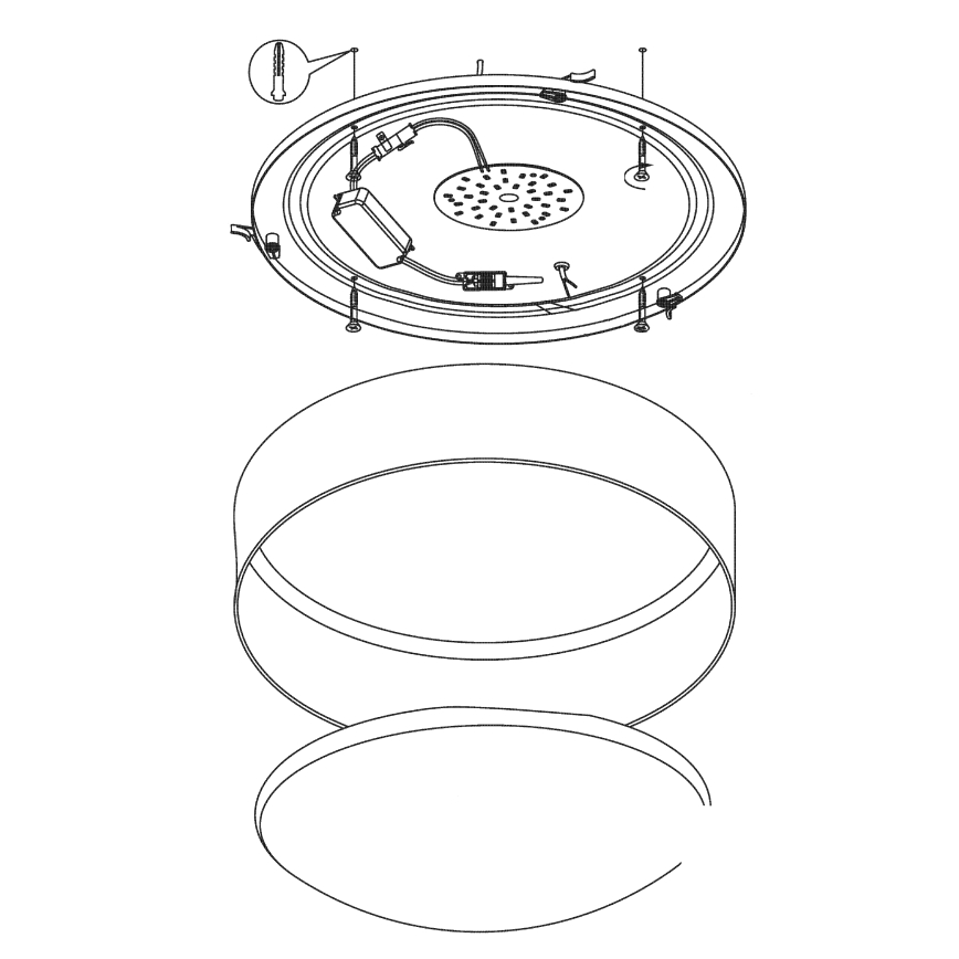 Eglo - LED loftlampe LED/24W/230V