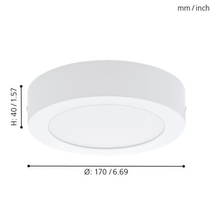 Eglo 94072 - LED loftlampe FUEVA 1 LED/10,89W/230V