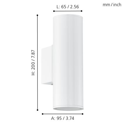 Eglo - LED udendørslampe 2xGU10/3W/230V