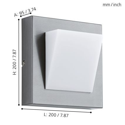 Eglo 94114 - LED udendørslampe GALARY 1 LED/3,7W/230V IP44