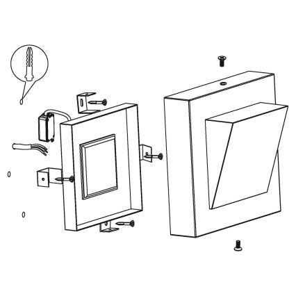 Eglo 94114 - LED udendørslampe GALARY 1 LED/3,7W/230V IP44