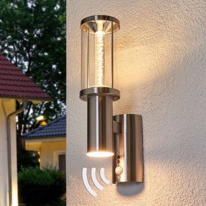 Eglo - Udendørs LED belysning med sensor  1xGU10/3W + 1xLED/3,7W IP44