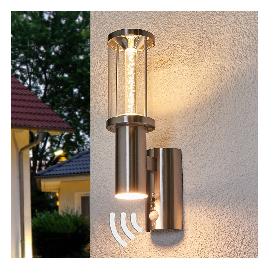 Eglo - Udendørs LED belysning med sensor  1xGU10/3W + 1xLED/3,7W IP44