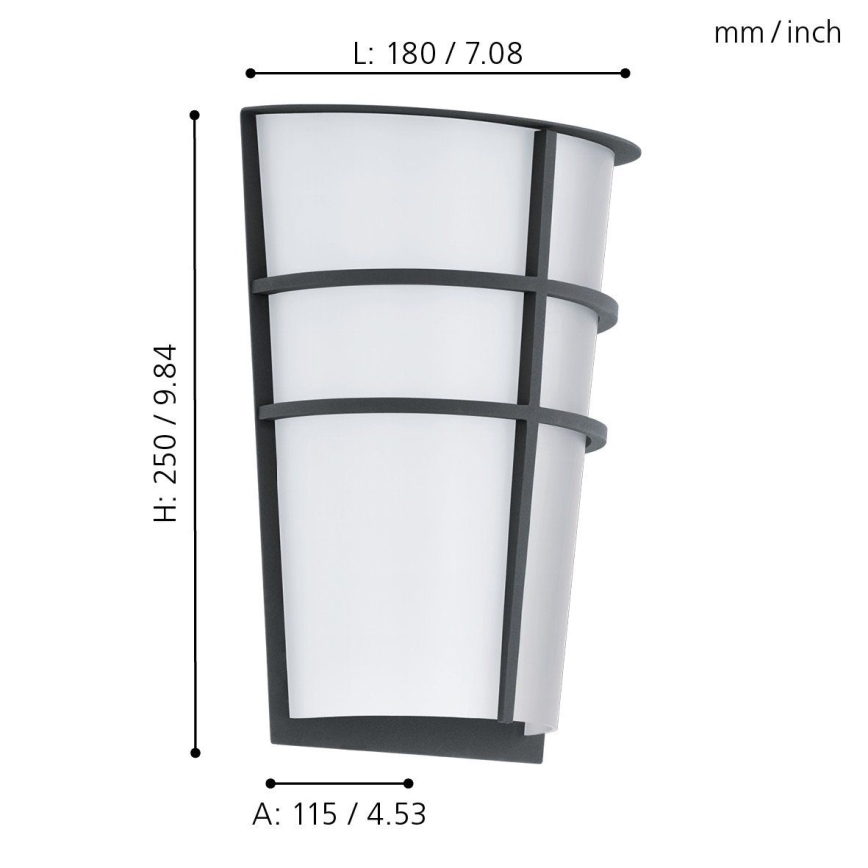 Eglo 94138 - LED udendørs væglampe BREGANZO 2xLED/2,5W/230V IP44