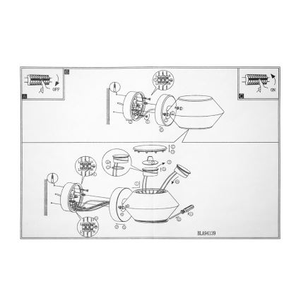 Eglo 94139 - LED udendørslampe NOCELLA 2xLED/2,5W/230V IP44