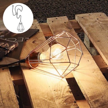 Eglo 94197 - Bordlampe til stikkontakt TARBES 1xE27/60W/230V