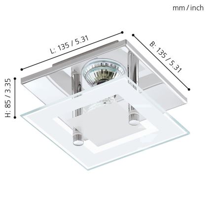 Eglo - LED loftsbelysning 1xGU10-LED/3W/230V