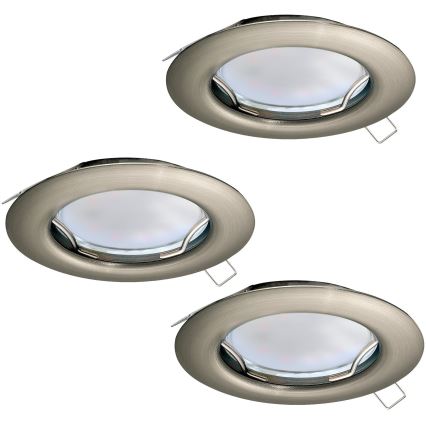 Eglo - 3x LED indbygningsspot PENETO 3xGU10-LED/3W/230V