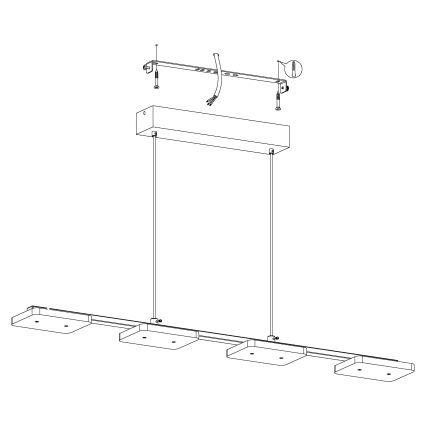 Eglo - LED pendel 4xLED/4,5W/230V