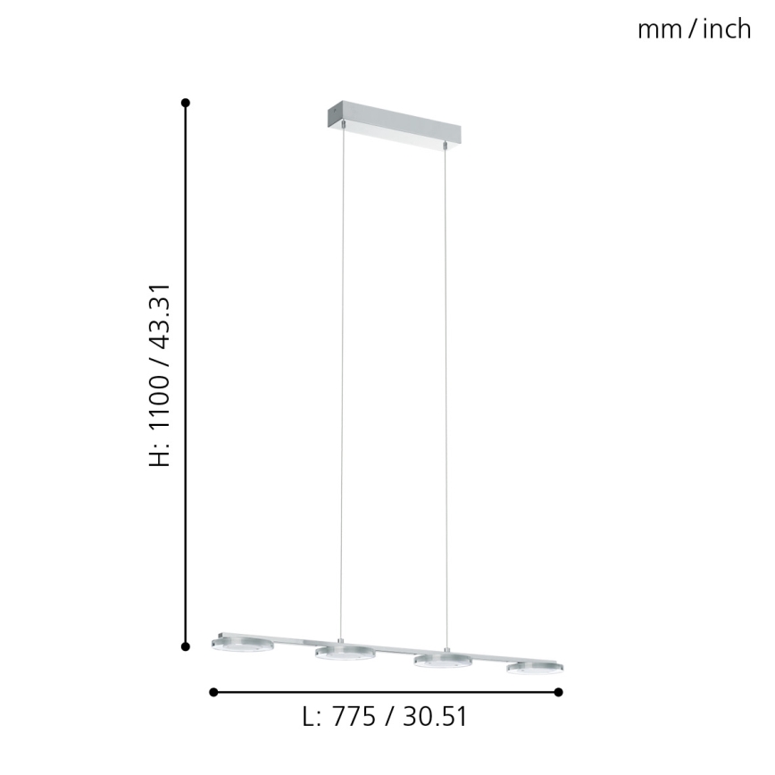Eglo - LED pendel 4xLED/4,5W/230V