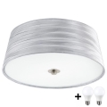 Eglo 94306- LED loftlampe FONSEA 1 2xE27/9W/230V sølvfarvet