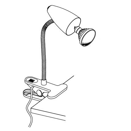 Eglo - LED lampe med klemme 1xGU10-LED/3W/230V