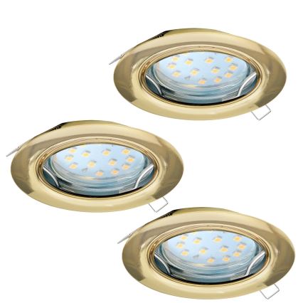 Eglo - 3x LED indbygningsspot PENETO 3xGU10-LED/3W/230V