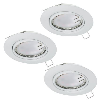 Eglo - Sæt med 3 LED-indbygningsspots PENETO 1xGU10-LED/5W/230V