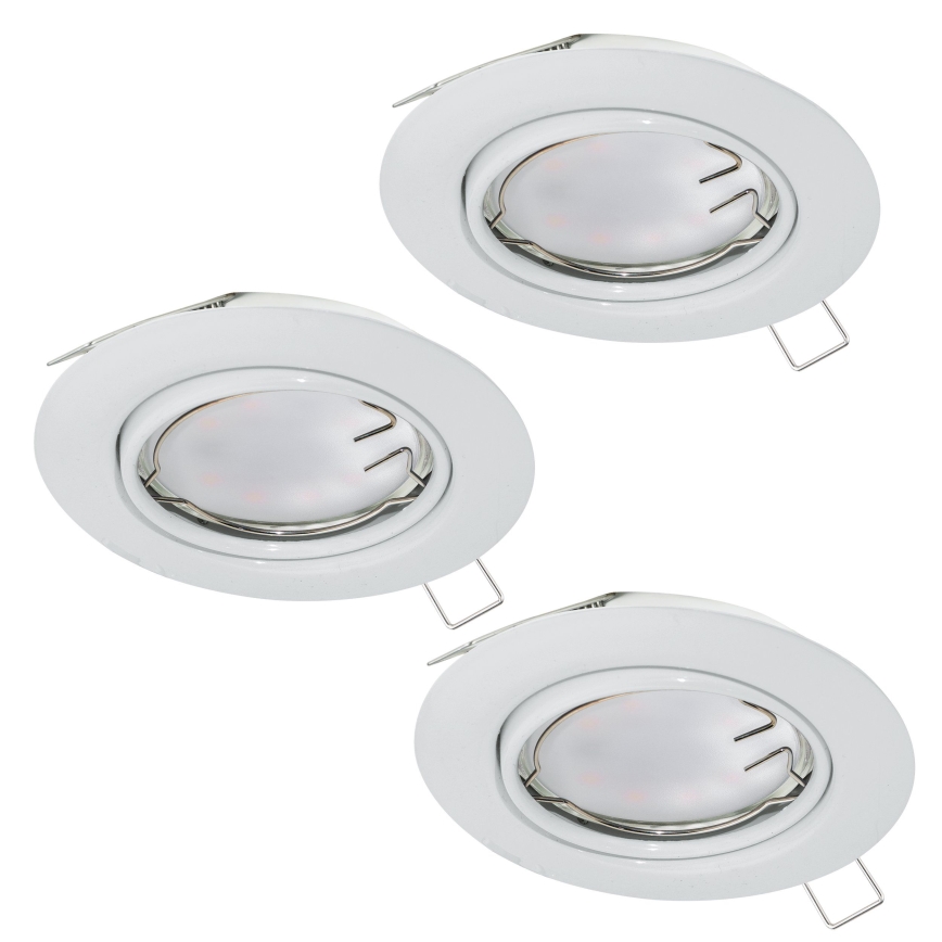 Eglo - Sæt med 3 LED-indbygningsspots PENETO 1xGU10-LED/5W/230V