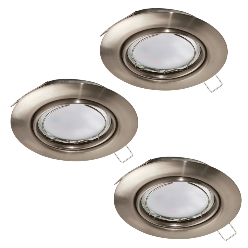 Eglo - 3x LED indbygningsspot PENETO 3xGU10-LED/5W/230V