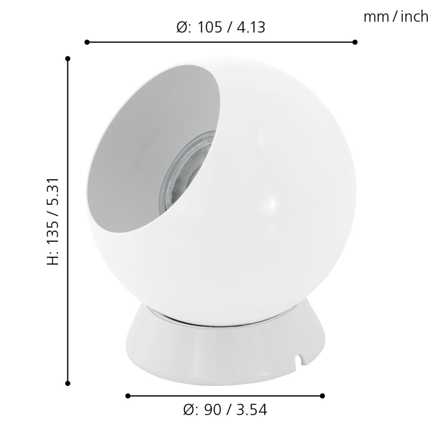 Eglo - LED bord-/væglampe 1xGU10/2,8W/230V hvid