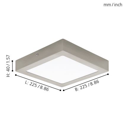 Eglo 94526 - LED loftsbelysning FUEVA 1 LED/16,5W/230V