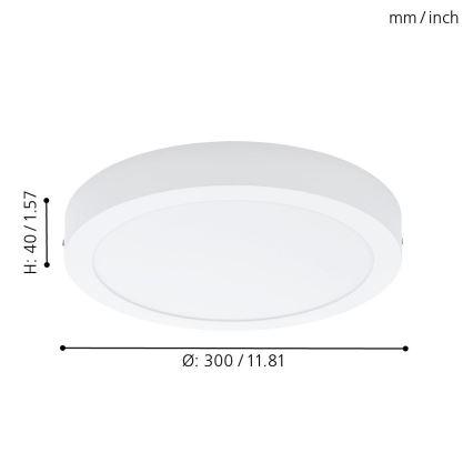 Eglo 94536 - LED loftlampe FUEVA 1 LED/24W/230V