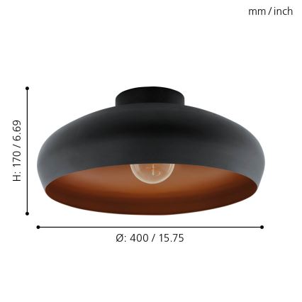 Eglo - Loftlampe 1xE27/60W/230V