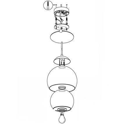 Eglo - Lysekrone 1xE27/60W/230V