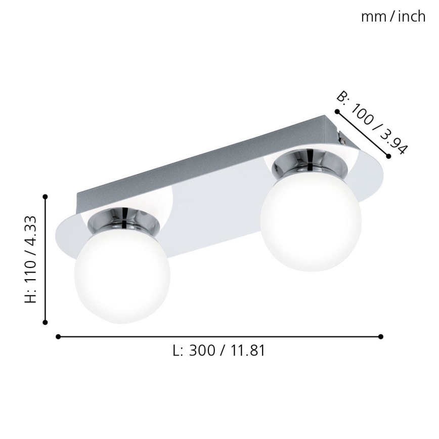 Eglo - LED badeværelseslampe 2xLED/3,3W/230V IP44