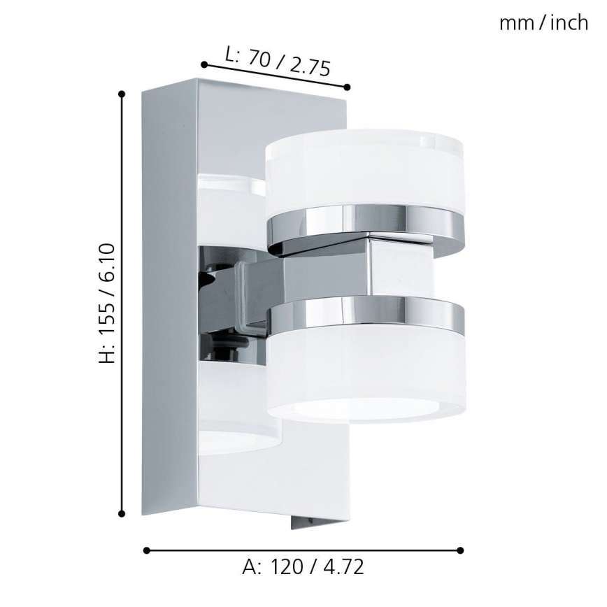 Eglo - LED væglampe til badeværelse 2xLED/4,5W/230V IP44