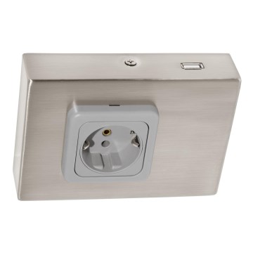 Eglo 94664 - Stikkontakt til køkkenskab SCHUKO inkl. USB TAXANO