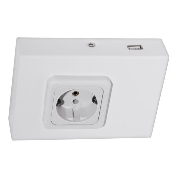 Eglo 94665 - Stikkontakt til køkkenskab SCHUKO inkl. USB TAXANO