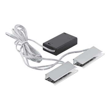 Eglo 94688 - SÆT 2x LED underskabslampe til køkken - LED clips GASTEGO 3xAA 4000K