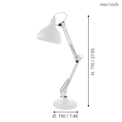 Eglo - Bordlampe 1xE27/40W/230V
