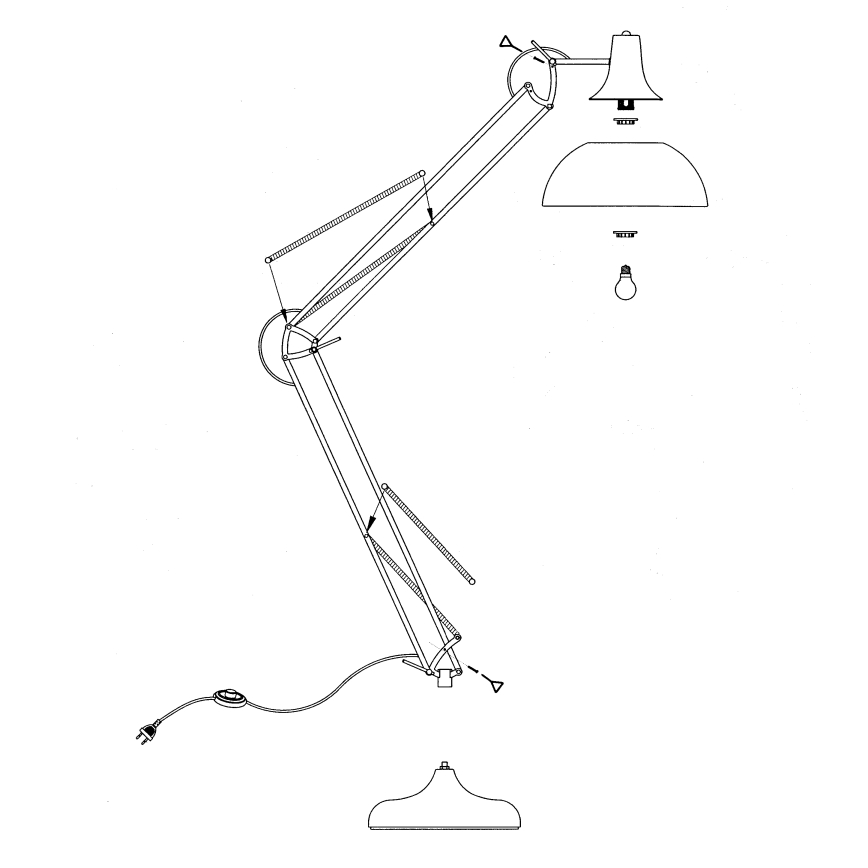 Eglo - Gulvlampe  1xE27/60W/230V