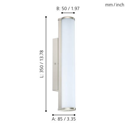 Eglo - LED badeværelseslampe 1xLED/8W/230V IP44