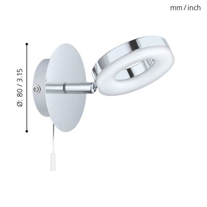 Eglo 94756 - LED badeværelseslampe GONARO 1xLED/3,8W/230V IP44