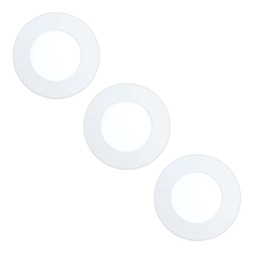 Eglo 94776 - SÆT 3x LED indbygningslampe FUEVA 1 1xLED/3,7W/230V