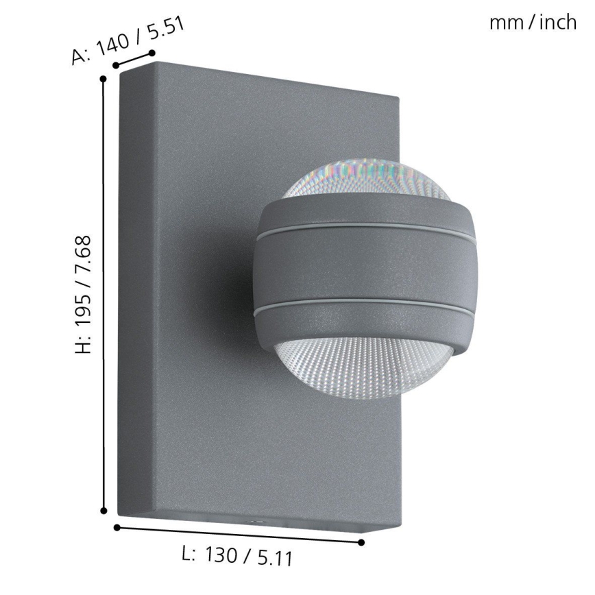 Eglo - Udendørs LED lampe 2xLED/3,7W/230V IP44