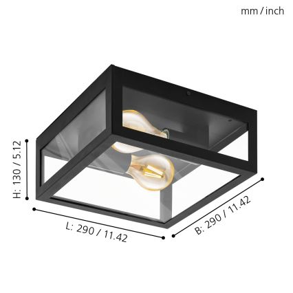 Eglo - Udendørslampe 2x60W