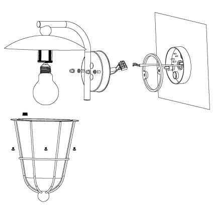 Eglo - LED udendørslampe 1xE27/8,5W/230V IP44