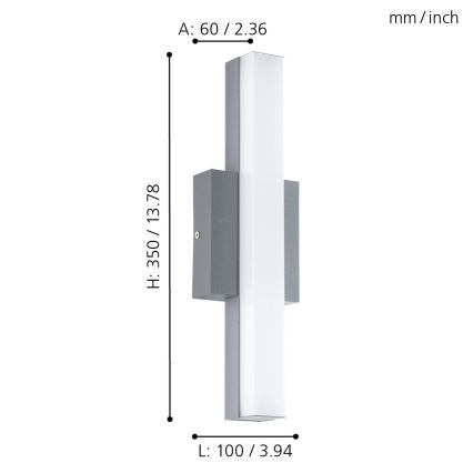 Eglo - Udendørs LED lampe 1xLED/8W/230V IP44