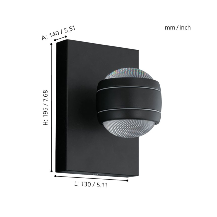 Eglo 94848 - LED udendørsarmatur SESIMBA 2xLED/3,7W/230V IP44