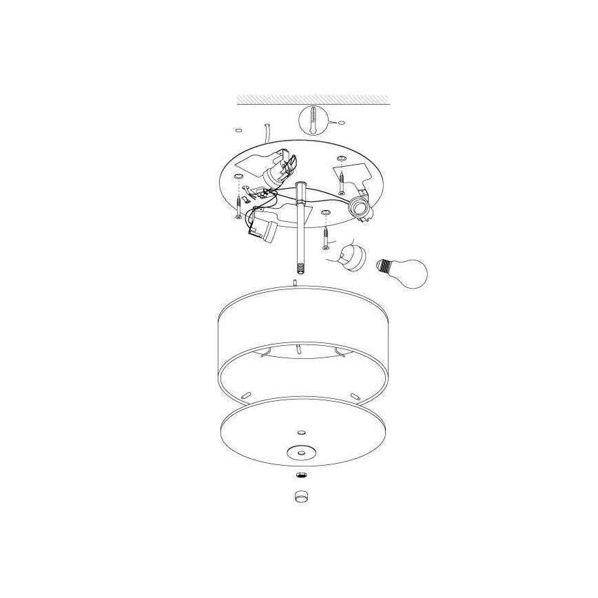 Eglo - Loftlampe 3xE27/60W/230V