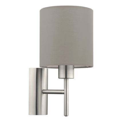 Eglo - Væglampe 1xE27/60W/230V gråbrun