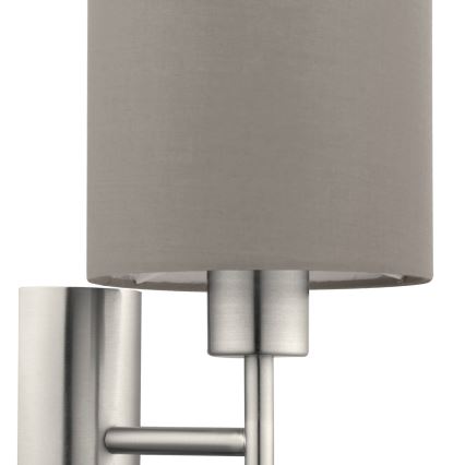 Eglo - Væglampe 1xE27/60W/230V gråbrun
