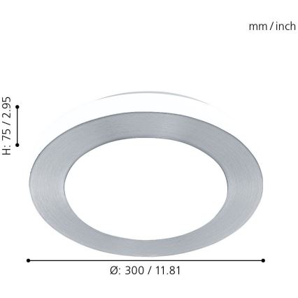 Eglo - LED badeværelseslampe LED 1xLED/11W/230V IP44